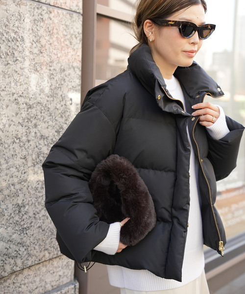 Deuxieme Classe（ドゥーズィエムクラス）の「Short ダウン ジャケット（ダウンジャケット/コート・レディース・ブラック/ベージュ・FREE）」の6枚目の写真