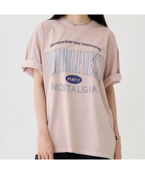 BUBBLPIECE(バブルピース)の「セカンドリメンバー ピグメントTシャツ_インディピンク(Tシャツ/カットソー・レディース・その他・MEDIUM/LARGE)」の1枚目の写真