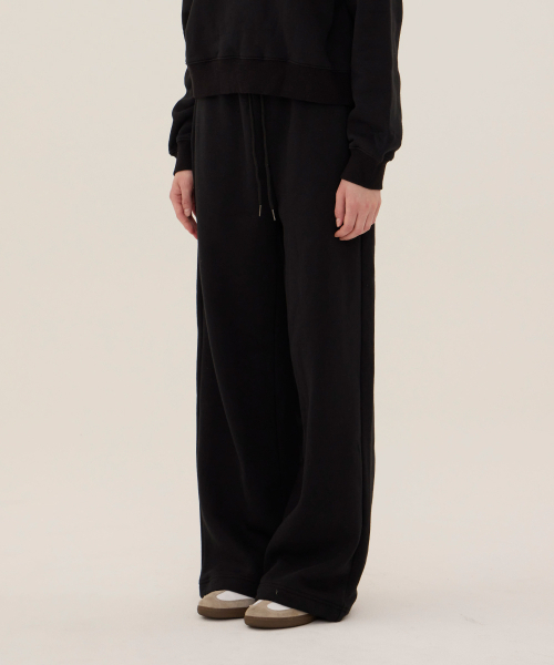 DANGLEDROP(ダングルドロップ)の「DGDP スクエアワイドパンツ_ブラック(スウェットパンツ・レディース・その他・SMALL/MEDIUM)」の5枚目の写真