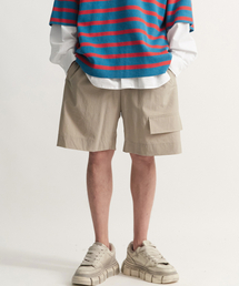 DRAW.M（ドローエム）の「デイリー ワイド フェディグ バンディング ショーツパンツ（ベージュ）（その他パンツ）」