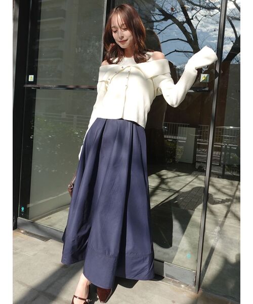 LAGUNAMOON（ラグナムーン）の「オフショルニットアンサンブル（アンサンブル・レディース・ネイビー/ラベンダー/ホワイト・FREE）」の18枚目の写真