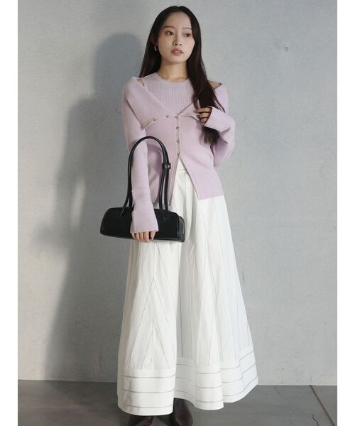 LAGUNAMOON（ラグナムーン）の「オフショルニットアンサンブル（アンサンブル・レディース・ネイビー/ラベンダー/ホワイト・FREE）」の20枚目の写真