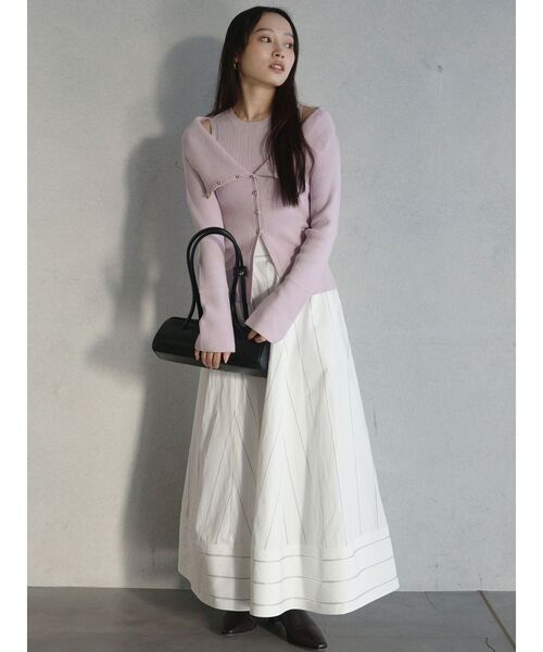 LAGUNAMOON（ラグナムーン）の「オフショルニットアンサンブル（アンサンブル・レディース・ネイビー/ラベンダー/ホワイト・FREE）」の21枚目の写真