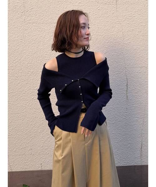 LAGUNAMOON（ラグナムーン）の「オフショルニットアンサンブル（アンサンブル・レディース・ネイビー/ラベンダー/ホワイト・FREE）」の22枚目の写真