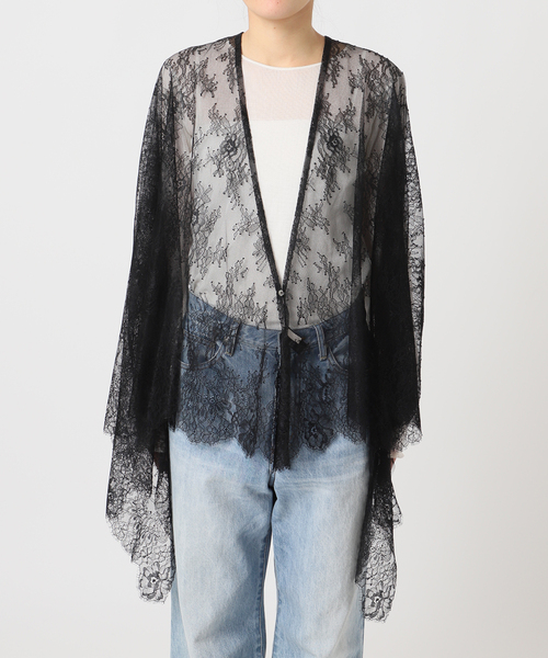 plage（プラージュ）の「lace ベスト（ストール/ショール・レディース・ブラック・FREE）」の10枚目の写真