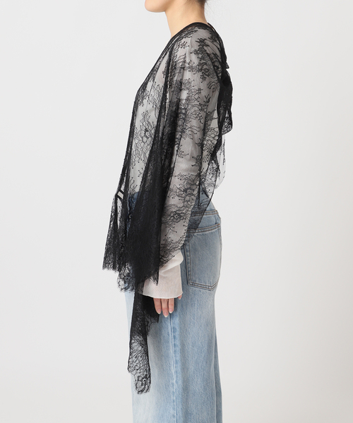 plage（プラージュ）の「lace ベスト（ストール/ショール・レディース・ブラック・FREE）」の11枚目の写真
