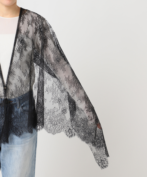 plage（プラージュ）の「lace ベスト（ストール/ショール・レディース・ブラック・FREE）」の14枚目の写真