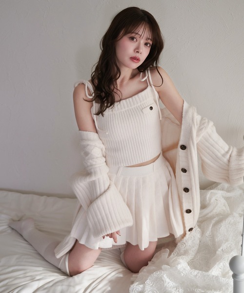 fupel（フぺル）の「cable knit over cardigan / ケーブルニットオーバーカーディガン（カーディガン/ボレロ・レディース・グレー/アイボリー/ブラウン・FREE）」の14枚目の写真