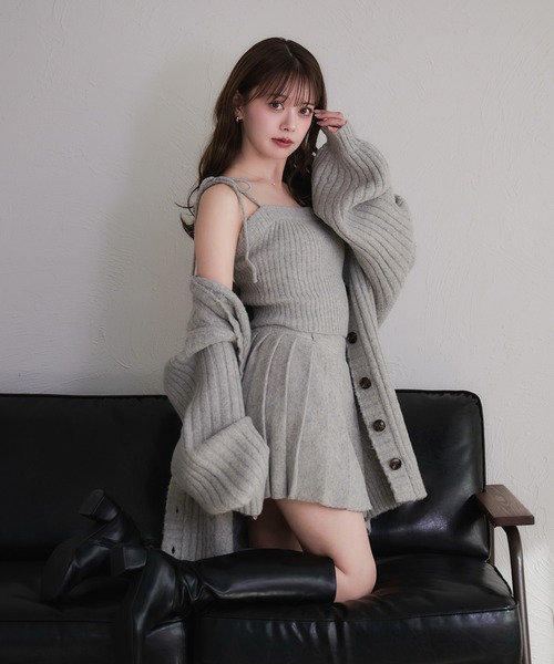 cable knit over cardigan / ケーブルニットオーバーカーディガン