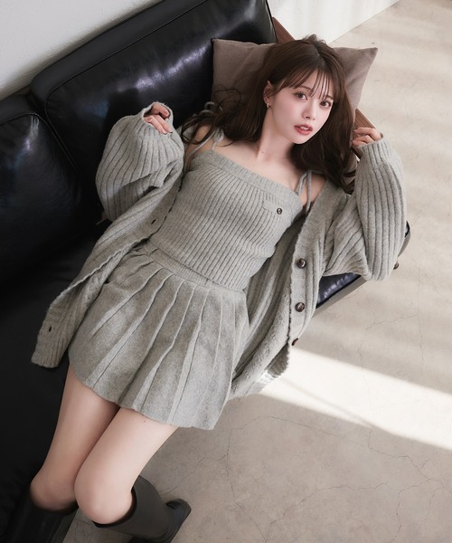 cable knit over cardigan / ケーブルニットオーバーカーディガン
