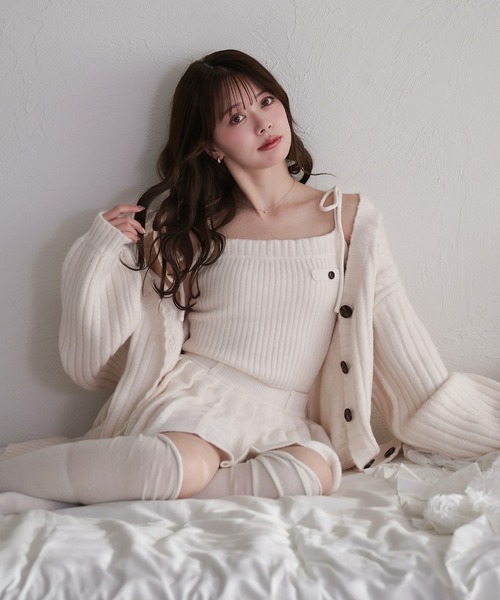 fupel（フぺル）の「cable knit over cardigan / ケーブルニットオーバーカーディガン（カーディガン/ボレロ・レディース・グレー/アイボリー/ブラウン・FREE）」の21枚目の写真