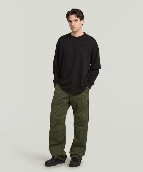 G-STAR(ジースター)の「5620 3D Loose Pants/立体裁断ワイドルーズキャンバスツイルパンツ(デニムパンツ・メンズ・カーキ・33/30/29/30/30/30/31/30/32/30/34/30/28/30/36/30)」の4枚目の写真