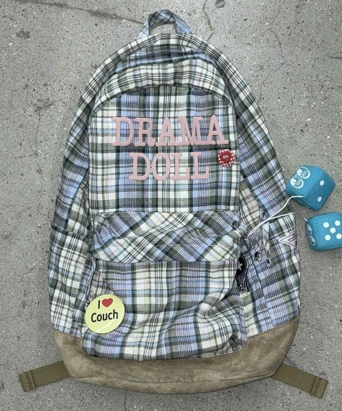 SCULPTOR（スカルプター）の「Plaid Backpack（バックパック/リュック・レディース・ネイビー/グリーン・FREE）」の2枚目の写真