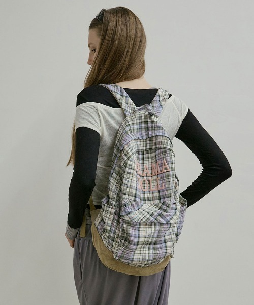 SCULPTOR（スカルプター）の「Plaid Backpack（バックパック/リュック・レディース・ネイビー/グリーン・FREE）」の6枚目の写真