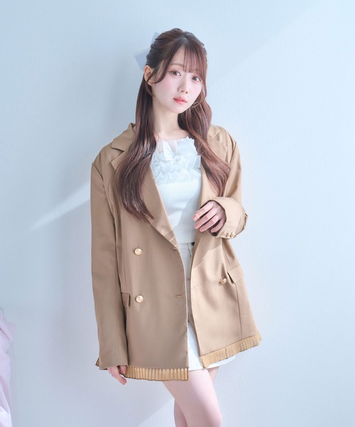 pleated ruffles tailored JK