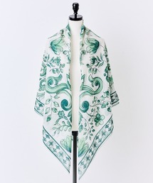 JENNE（ジェンヌ）の「日本製ブルーアラベスクシルクコットンスカーフ（バンダナ/スカーフ）」