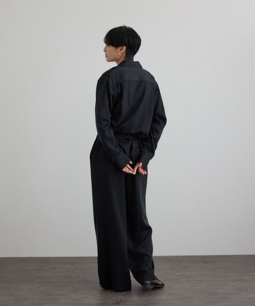 SALON adam et rope'（サロン アダム エ ロペ）の「フィブリルクロスオールインワン（つなぎ/オールインワン・レディース・ブラウン系その他2/ブラック・FREE）」の7枚目の写真