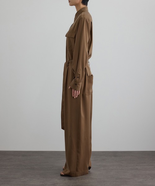 SALON adam et rope'（サロン アダム エ ロペ）の「フィブリルクロスオールインワン（つなぎ/オールインワン・レディース・ブラウン系その他2/ブラック・FREE）」の17枚目の写真