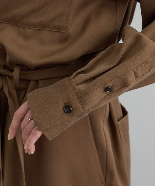 SALON adam et rope'（サロン アダム エ ロペ）の「フィブリルクロスオールインワン（つなぎ/オールインワン・レディース・ブラウン系その他2/ブラック・FREE）」の21枚目の写真