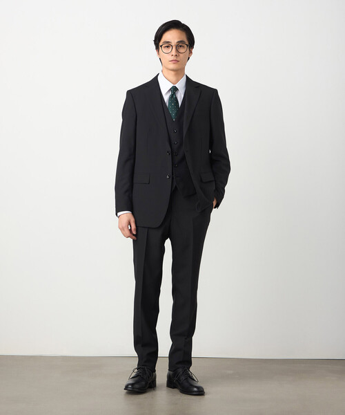 COMME CA ISM（コムサイズム）の「【セットアップ対応】ポリエステル ウール トロピカル ベスト（スーツベスト・メンズ・ネイビー/ブラック・SMALL/MEDIUM/LARGE/X-LARGE）」の7枚目の写真