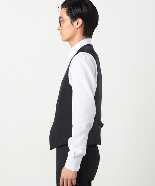 COMME CA ISM（コムサイズム）の「【セットアップ対応】ポリエステル ウール トロピカル ベスト（スーツベスト・メンズ・ネイビー/ブラック・SMALL/MEDIUM/LARGE/X-LARGE）」の18枚目の写真