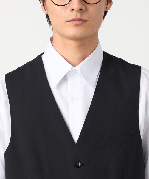 COMME CA ISM（コムサイズム）の「【セットアップ対応】ポリエステル ウール トロピカル ベスト（スーツベスト・メンズ・ネイビー/ブラック・SMALL/MEDIUM/LARGE/X-LARGE）」の16枚目の写真