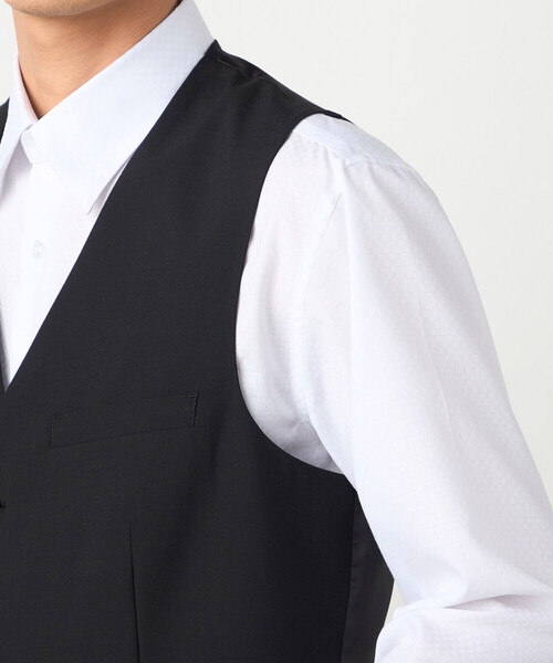 COMME CA ISM（コムサイズム）の「【セットアップ対応】ポリエステル ウール トロピカル ベスト（スーツベスト・メンズ・ネイビー/ブラック・SMALL/MEDIUM/LARGE/X-LARGE）」の15枚目の写真