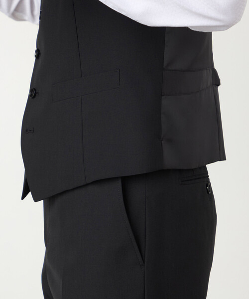 COMME CA ISM（コムサイズム）の「【セットアップ対応】ポリエステル ウール トロピカル ベスト（スーツベスト・メンズ・ネイビー/ブラック・SMALL/MEDIUM/LARGE/X-LARGE）」の12枚目の写真