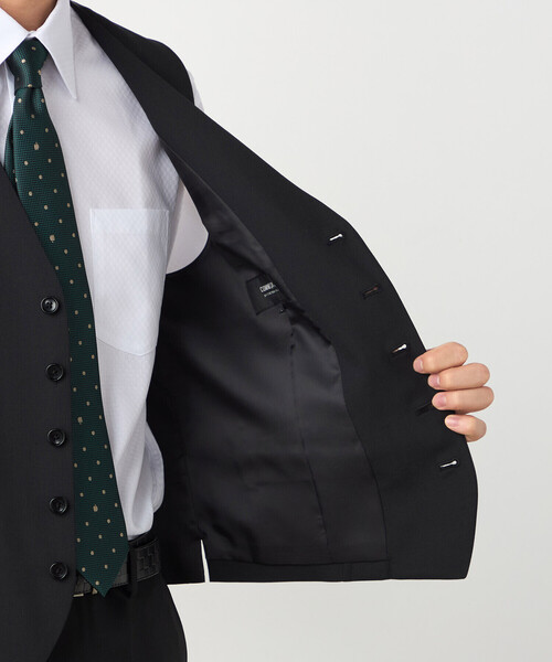 COMME CA ISM（コムサイズム）の「【セットアップ対応】ポリエステル ウール トロピカル ベスト（スーツベスト・メンズ・ネイビー/ブラック・SMALL/MEDIUM/LARGE/X-LARGE）」の10枚目の写真