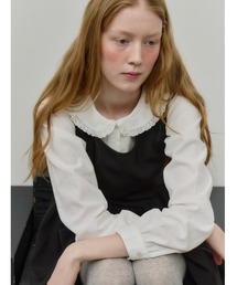 GIUNON | round collar frill shirt / ラウンドカラーフリルシャツ(シャツ/ブラウス)