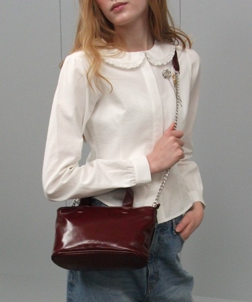 GIUNON（ジウノン）の「round collar frill shirt / ラウンドカラーフリルシャツ（シャツ/ブラウス・レディース・ホワイト・FREE）」の12枚目の写真