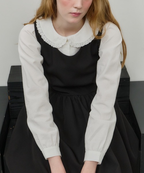 GIUNON（ジウノン）の「round collar frill shirt / ラウンドカラーフリルシャツ（シャツ/ブラウス・レディース・ホワイト・FREE）」の17枚目の写真