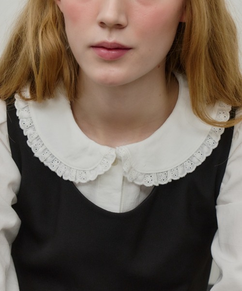 GIUNON（ジウノン）の「round collar frill shirt / ラウンドカラーフリルシャツ（シャツ/ブラウス・レディース・ホワイト・FREE）」の16枚目の写真