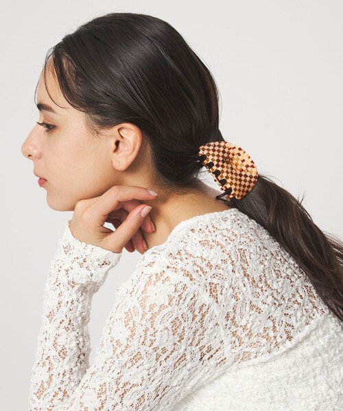 PEIGNEE＞ ヘアクリップ / PINCE/G（バレッタ/ヘアクリップ）｜green