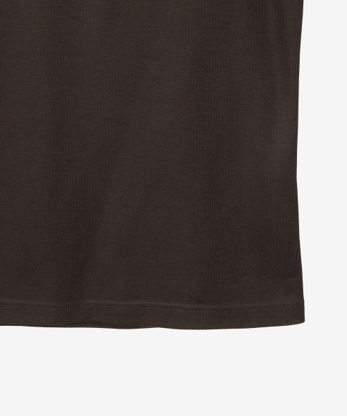 BASIC HOUSE(ベーシックハウス)の「ニットライクラウンドネック長袖TシャツブラウンLZTS6105(Tシャツ/カットソー・メンズ・ブラウン・FREE)」の18枚目の写真