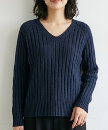 ラグランスリーブ リブニット