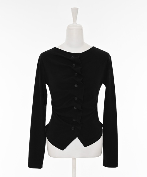 Narcissus（ナルシス）の「フリルカーディガン（カーディガン/ボレロ・レディース・ブラック/グレー・FREE）」の12枚目の写真