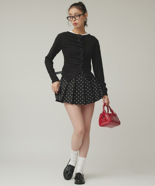 Narcissus（ナルシス）の「フリルカーディガン（カーディガン/ボレロ・レディース・ブラック/グレー・FREE）」の3枚目の写真