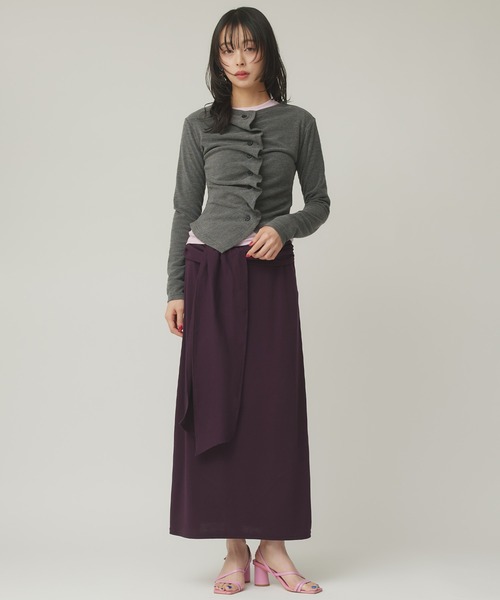 Narcissus（ナルシス）の「フリルカーディガン（カーディガン/ボレロ・レディース・ブラック/グレー・FREE）」の6枚目の写真