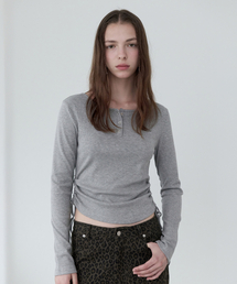 SIDE STRING T-SHIRT GRAY