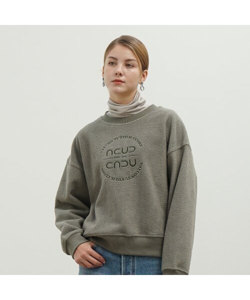 ACUD(アクド)の「Boucle Logo Sweatshirt _Khaki(スウェット・レディース・カーキ・FREE)」の1枚目の写真