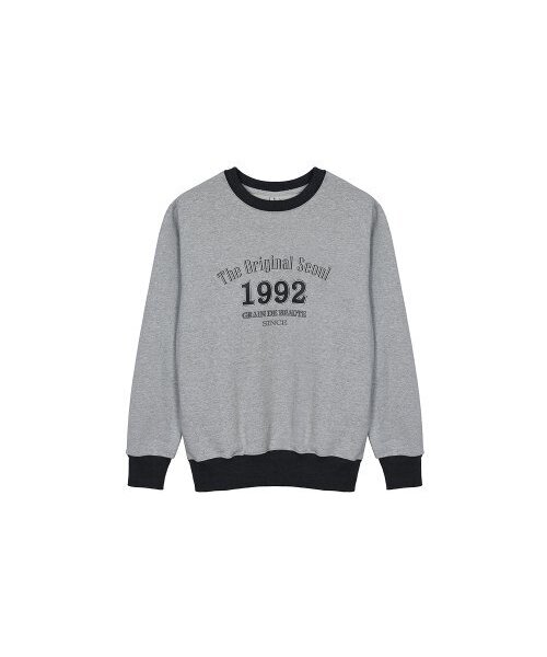 GRAIN DE BEAUTE（グランデボーテ）の「1992 MULTI SWEAT [GRAY]（スウェット・レディース・グレー・L/M/S）」の2枚目の写真