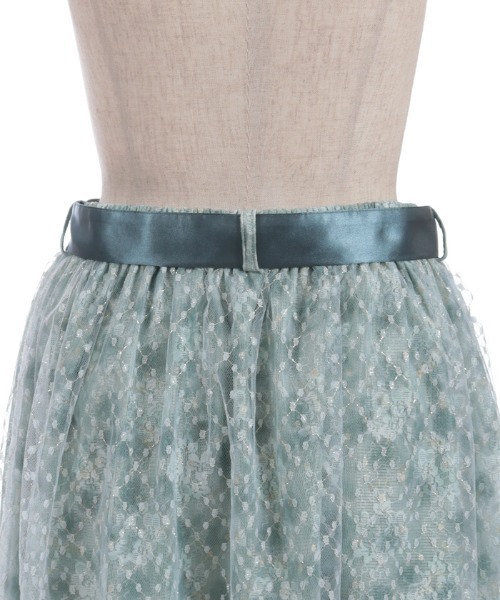 axes femme（アクシーズファム）の「花レース×ラメチュールスカート（スカート・レディース・オレンジ/ピンク/グリーン・FREE）」の20枚目の写真