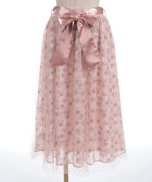 axes femme（アクシーズファム）の「花レース×ラメチュールスカート（スカート・レディース・オレンジ/ピンク/グリーン・FREE）」の19枚目の写真