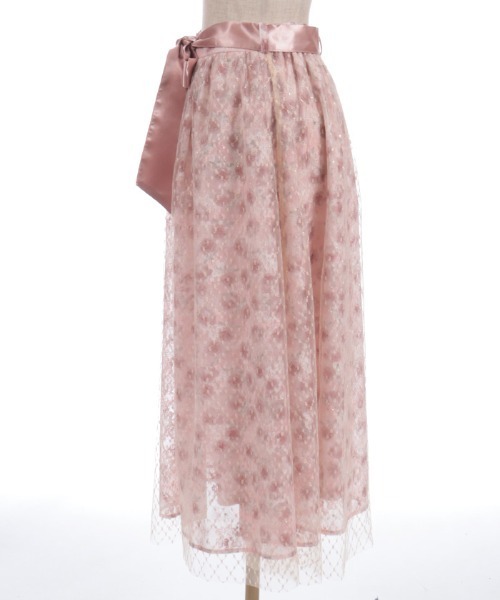 axes femme（アクシーズファム）の「花レース×ラメチュールスカート（スカート・レディース・オレンジ/ピンク/グリーン・FREE）」の18枚目の写真