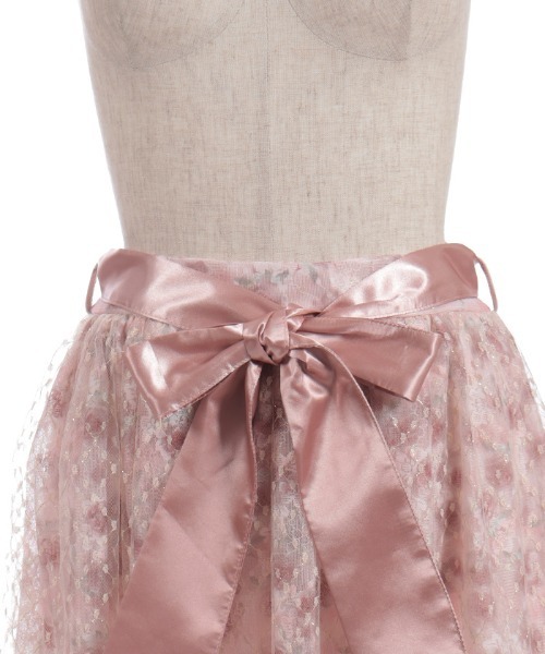 axes femme（アクシーズファム）の「花レース×ラメチュールスカート（スカート・レディース・オレンジ/ピンク/グリーン・FREE）」の14枚目の写真