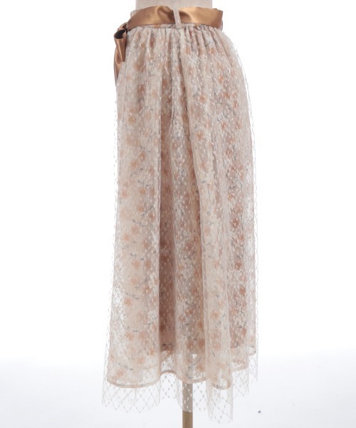 axes femme（アクシーズファム）の「花レース×ラメチュールスカート（スカート・レディース・オレンジ/ピンク/グリーン・FREE）」の10枚目の写真