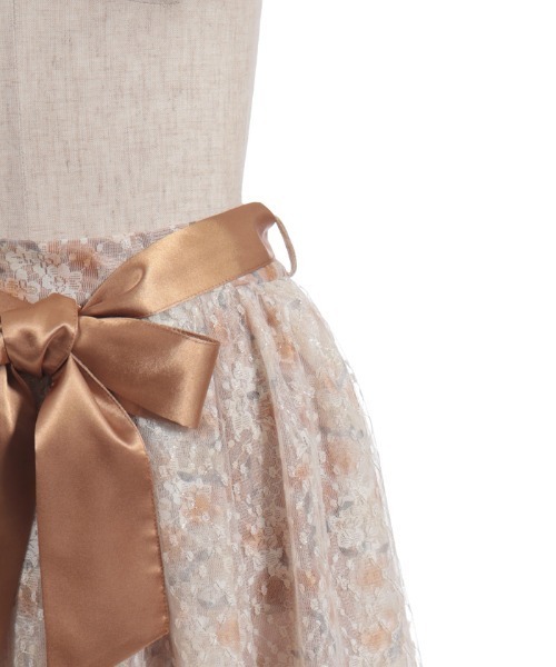 axes femme（アクシーズファム）の「花レース×ラメチュールスカート（スカート・レディース・オレンジ/ピンク/グリーン・FREE）」の8枚目の写真