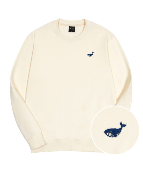 OKSTAR(オクスター)の「ミニウェイル刺繍特厚裏毛スウェット(スウェット・レディース・ブルー/カーキ/ライトベージュ/ホワイト/ライトグレー/ブラック/ネイビー/ベージュ/オートミール/グレー/ダークグリーン/クリーム・4XL/LARGE/X-LARGE/2XL/3XL/SMALL/MEDIUM)」の7枚目の写真