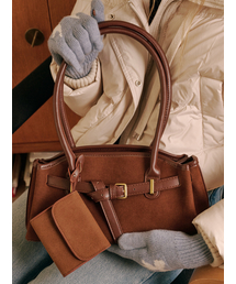 ALLINCOMPLETE（オールインコンプリート）の「ルジェスエードバッグ（ブラウン）（ショルダーバッグ）」